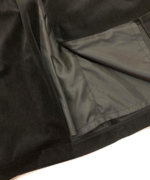 L'AUBE BLANC（ローブ ブラン）L'AUBE BLANC (ローブブラン) Velvet Pencil Skirt　24AW　24WI-06 ブラック サイズ:Sの古着・服飾アイテム
