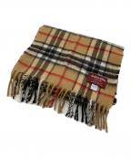 JOSHUA ELLISジョシュア エリス）の古着「カシミヤチェックマフラー」｜ブラウン