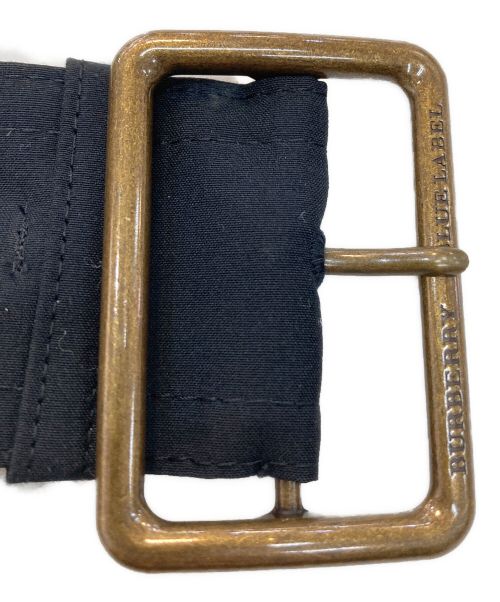 BURBERRY BLUE LABEL（バーバリー ブルー レーベル）BURBERRY BLUE LABEL (バーバリーブルーレーベル) リボンベルトシャツワンピース ブラック サイズ:Mの古着・服飾アイテム