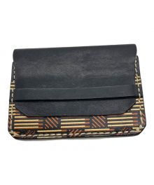 MOREAUPARIS（モロー・パリ）の古着「フラップカードケース」｜ブラック×ベージュ