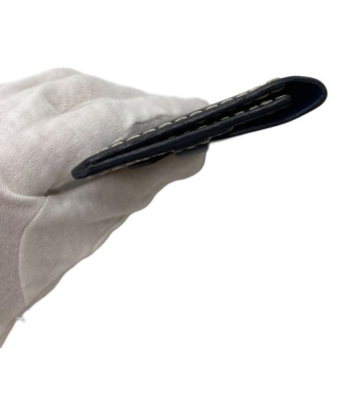 MOREAUPARIS（モロー・パリ）MOREAUPARIS (モロー・パリ) フラップカードケース ブラック×ベージュ サイズ:-の古着・服飾アイテム