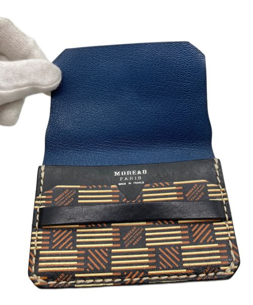 MOREAUPARIS（モロー・パリ）MOREAUPARIS (モロー・パリ) フラップカードケース ブラック×ベージュ サイズ:-の古着・服飾アイテム