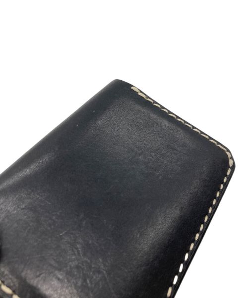 MOREAUPARIS（モロー・パリ）MOREAUPARIS (モロー・パリ) フラップカードケース ブラック×ベージュ サイズ:-の古着・服飾アイテム