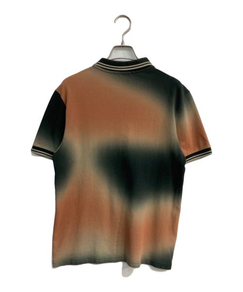 FRED PERRY（フレッドペリー）FRED PERRY (フレッドペリー) サーマルプリントポロシャツ グリーン×ブラウン サイズ:Ｍの古着・服飾アイテム