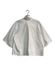 DES PRES（デ プレ）の古着「コットンストレッチポプリン タイブラウス　22-01-44-01001」｜アイボリー