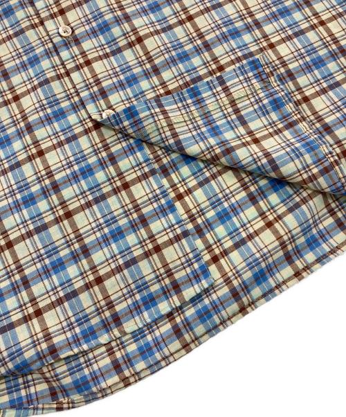 big mac（ビッグマック）BIG MAC (ビッグマック) 70s チェックシャツ ブルー×ベージュ サイズ:Lの古着・服飾アイテム