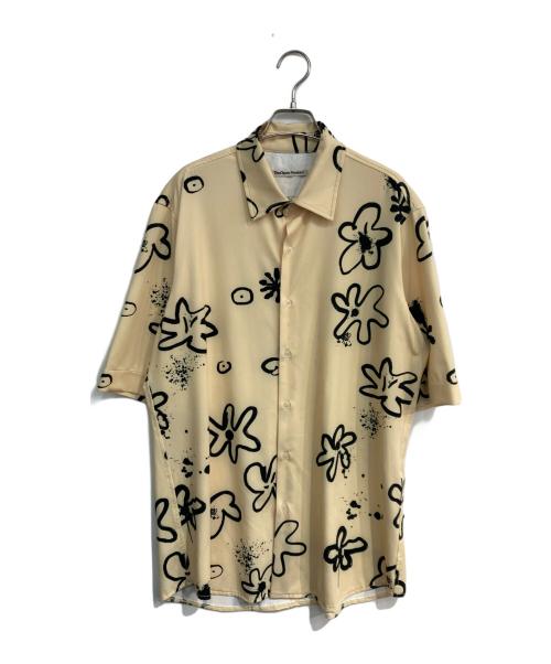 TheOpen Product（ザ オープンプロダクト）TheOpen Product (ザ オープンプロダクト) フラワープリント オーバーシャツ　1616-343-0377 ベージュ×ブラック サイズ:0Sの古着・服飾アイテム