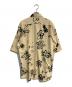 TheOpen Product (ザ オープンプロダクト) フラワープリント オーバーシャツ　1616-343-0377 ベージュ×ブラック サイズ:0S：6000円