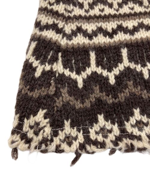 JUNYA WATANABE COMME des GARCONS MAN PINK（ジュンヤワタナベ コムデギャルソンマン ピンク）JUNYA WATANABE COMME des GARCONS MAN PINK (ジュンヤワタナベ コムデギャルソンマン ピンク) ニットスカート　 AD2003　UK-N001 ベージュ×ブラウン サイズ:Freeの古着・服飾アイテム