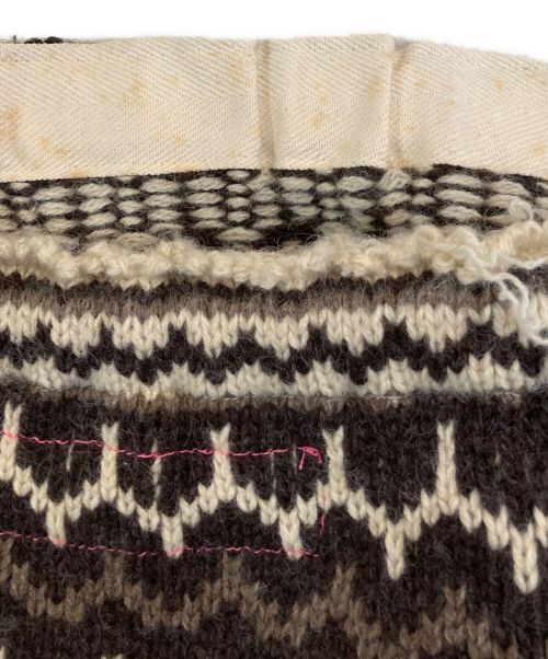 JUNYA WATANABE COMME des GARCONS MAN PINK（ジュンヤワタナベ コムデギャルソンマン ピンク）JUNYA WATANABE COMME des GARCONS MAN PINK (ジュンヤワタナベ コムデギャルソンマン ピンク) ニットスカート　 AD2003　UK-N001 ベージュ×ブラウン サイズ:Freeの古着・服飾アイテム