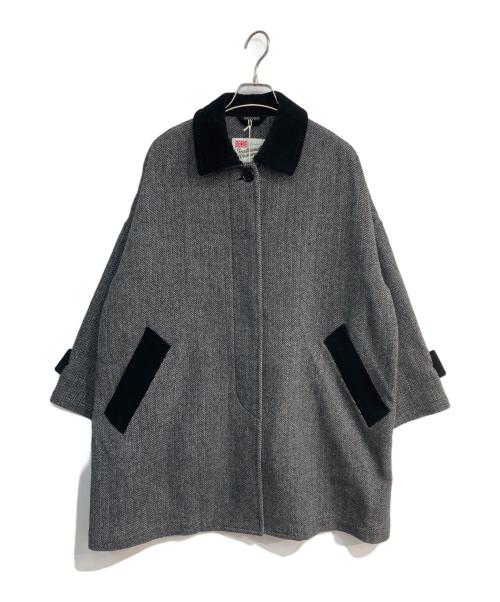 Traditional Weatherwear（トラディショナルウェザーウェア）Traditional Weatherwear (トラディショナルウェザーウェア) MALTON ヒートツイードステンカラーコート　L242FPFCO0448HS ブラック×グレー サイズ:32の古着・服飾アイテム