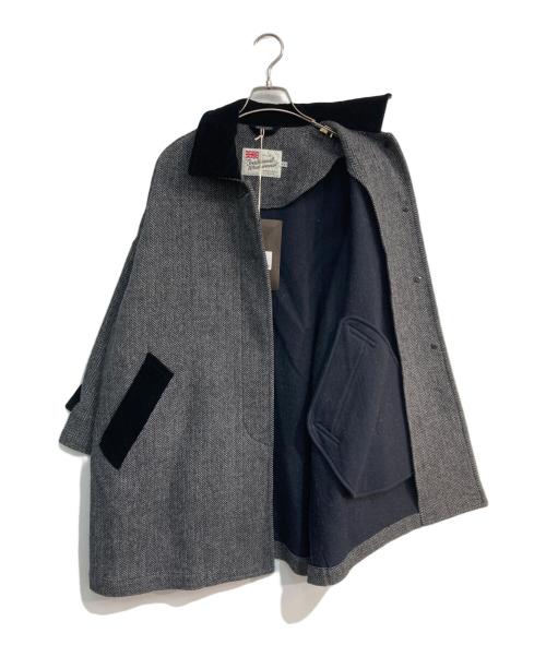 Traditional Weatherwear（トラディショナルウェザーウェア）Traditional Weatherwear (トラディショナルウェザーウェア) MALTON ヒートツイードステンカラーコート　L242FPFCO0448HS ブラック×グレー サイズ:32の古着・服飾アイテム