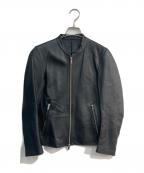 STUDIOUSステュディオス）の古着「シングルライダースジャケット　107458001」｜ブラック
