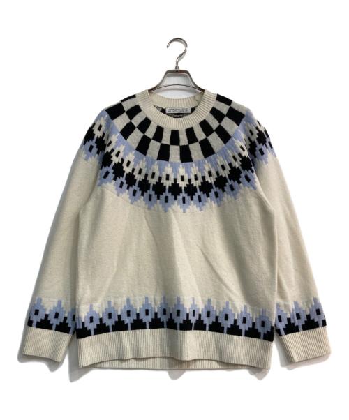 UNDERCOVER（アンダーカバー）UNDERCOVER (アンダーカバー) FRAGMENT DESIGN (フラグメントデザイン) フェアアイルJQクルー長袖ニットセーター　UC2C9904-1 アイボリー サイズ:2の古着・服飾アイテム