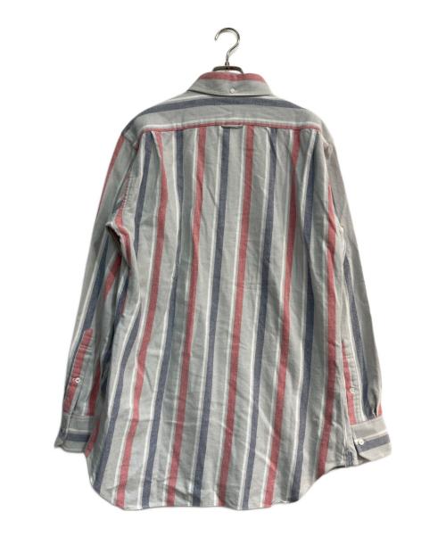 THOM BROWNE. NEW YORK（トムブラウン ニューヨーク）THOM BROWNE. NEW YORK (トムブラウンニューヨーク) ストライプシャツ ブルー×レッド サイズ:5の古着・服飾アイテム