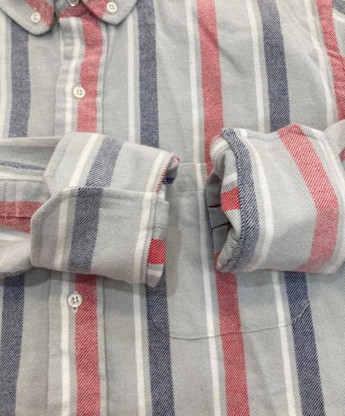 THOM BROWNE. NEW YORK（トムブラウン ニューヨーク）THOM BROWNE. NEW YORK (トムブラウンニューヨーク) ストライプシャツ ブルー×レッド サイズ:5の古着・服飾アイテム