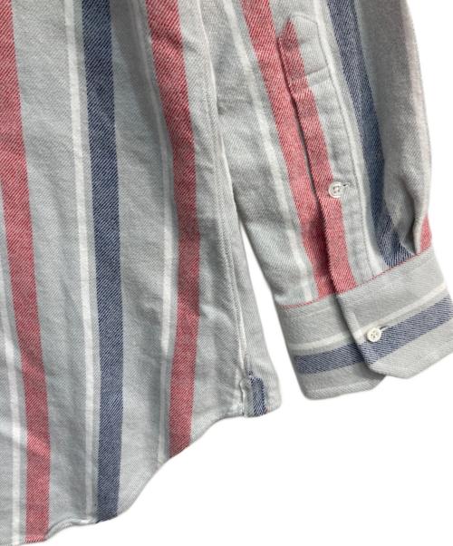 THOM BROWNE. NEW YORK（トムブラウン ニューヨーク）THOM BROWNE. NEW YORK (トムブラウンニューヨーク) ストライプシャツ ブルー×レッド サイズ:5の古着・服飾アイテム