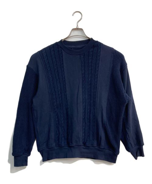 BEAMS（ビームス）BEAMS (ビームス) 3パターン スイッチング クルーネック スウェット ネイビー サイズ:Sの古着・服飾アイテム