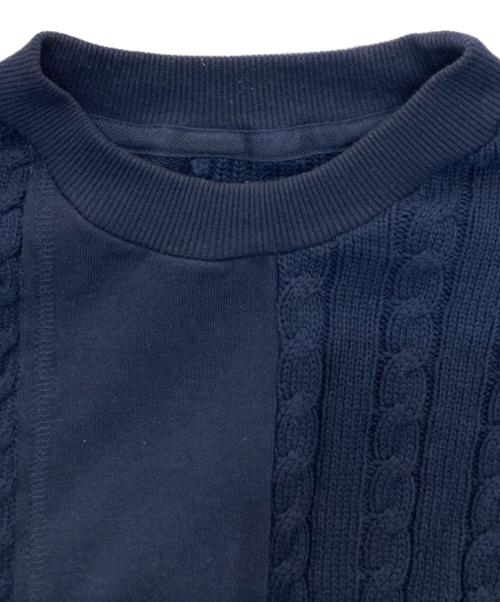 BEAMS（ビームス）BEAMS (ビームス) 3パターン スイッチング クルーネック スウェット ネイビー サイズ:Sの古着・服飾アイテム