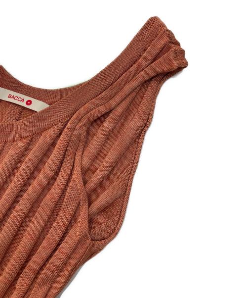 BACCA（バッカ）BACCA (バッカ) ワイドリブメランジ リブニットワンピース　35-06-02-06405 オレンジ サイズ:Sの古着・服飾アイテム