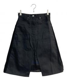 sacai（サカイ）の古着「切替スカート」｜ブラック