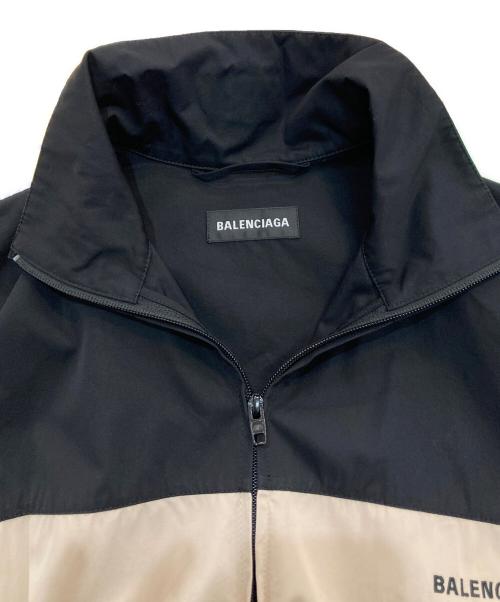 BALENCIAGA（バレンシアガ）BALENCIAGA (バレンシアガ) Contrast Stripe Zip Up Jacket　20AW　623020 TIM39 ブラック×ベージュ サイズ:44の古着・服飾アイテム