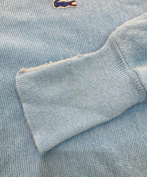 LACOSTE（ラコステ）LACOSTE (ラコステ) Vネックカーディガン ブルー サイズ:Lの古着・服飾アイテム