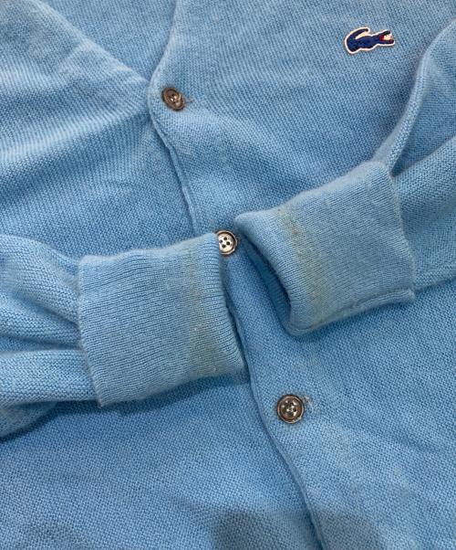 LACOSTE（ラコステ）LACOSTE (ラコステ) Vネックカーディガン ブルー サイズ:Lの古着・服飾アイテム
