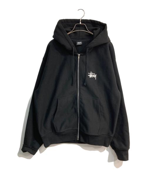 stussy（ステューシー）stussy (ステューシー) BASIC STUSSY ZIP HOODIE　1975000 ブラック サイズ:XLの古着・服飾アイテム