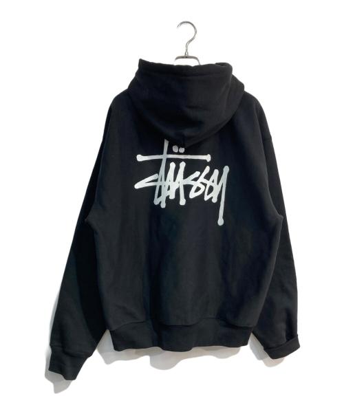 stussy（ステューシー）stussy (ステューシー) BASIC STUSSY ZIP HOODIE　1975000 ブラック サイズ:XLの古着・服飾アイテム