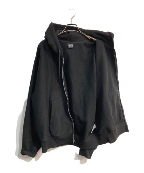 stussy（ステューシー）stussy (ステューシー) BASIC STUSSY ZIP HOODIE　1975000 ブラック サイズ:XLの古着・服飾アイテム