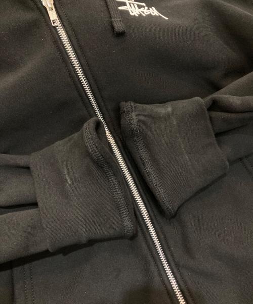 stussy（ステューシー）stussy (ステューシー) BASIC STUSSY ZIP HOODIE　1975000 ブラック サイズ:XLの古着・服飾アイテム