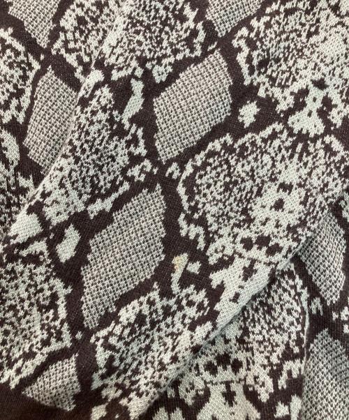 WACKO MARIA（ワコマリア）WACKO MARIA (ワコマリア) PYTHON KNIT POLO SHIRT 23FW グリーン×ブラック サイズ:Mの古着・服飾アイテム