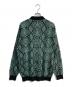 WACKO MARIA (ワコマリア) PYTHON KNIT POLO SHIRT 23FW グリーン×ブラック サイズ:M：16000円