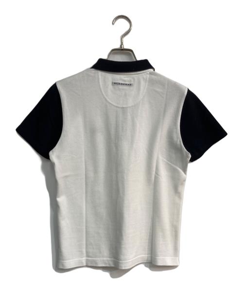 BURBERRY GOLF（バーバリーゴルフ）BURBERRY GOLF (バーバリーゴルフ) ジップポロシャツ ホワイト×ブラック サイズ:Mの古着・服飾アイテム