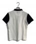 BURBERRY GOLF (バーバリーゴルフ) ジップポロシャツ ホワイト×ブラック サイズ:M：5000円