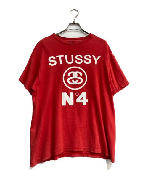 stussy（ステューシー）stussy (ステューシー) プリントTシャツ レッド サイズ:Lの古着・服飾アイテム