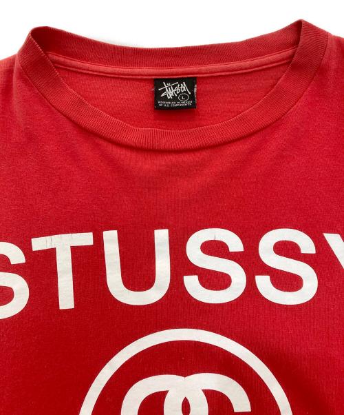 stussy（ステューシー）stussy (ステューシー) プリントTシャツ レッド サイズ:Lの古着・服飾アイテム