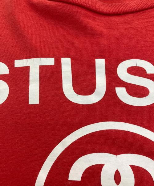 stussy（ステューシー）stussy (ステューシー) プリントTシャツ レッド サイズ:Lの古着・服飾アイテム