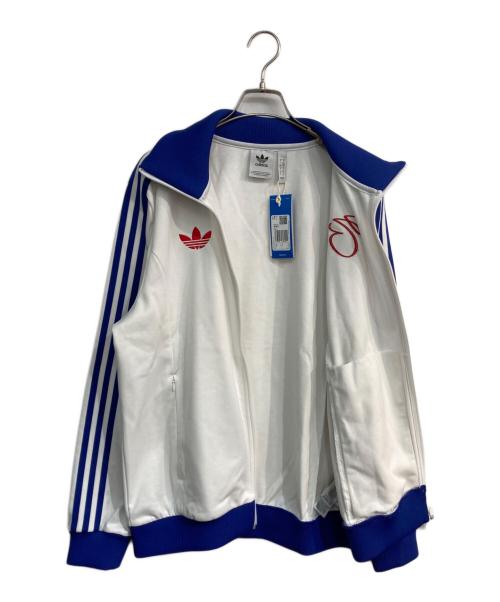 adidas Originals（アディダスオリジナル）adidas originals (アディダスオリジナル) Jude Bellingham (ジュード・ベリンガム) トラックジャケット　IM7913 ホワイト×ブルー サイズ:2XL 未使用品の古着・服飾アイテム