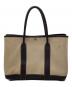 HERMES（エルメス）の古着「ガーデンパーティーPM　トワルアッシュ 年刻 □H」｜アイボリー×ブラウン