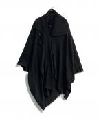 Y'sワイズ）の古着「変形モヘヤ混アシメポンチョ　17AW　YK-T87-168」｜ブラック