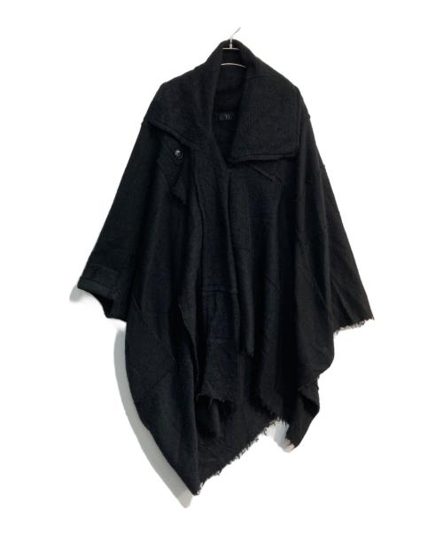 Y's（ワイズ）Y's (ワイズ) 変形モヘヤ混アシメポンチョ　17AW　YK-T87-168 ブラック サイズ:2の古着・服飾アイテム