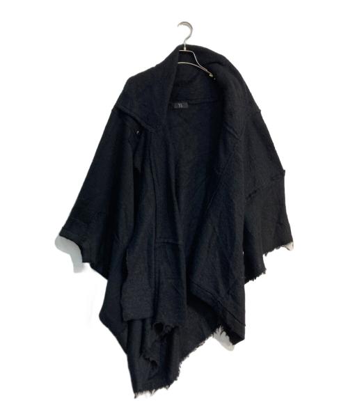 Y's（ワイズ）Y's (ワイズ) 変形モヘヤ混アシメポンチョ　17AW　YK-T87-168 ブラック サイズ:2の古着・服飾アイテム