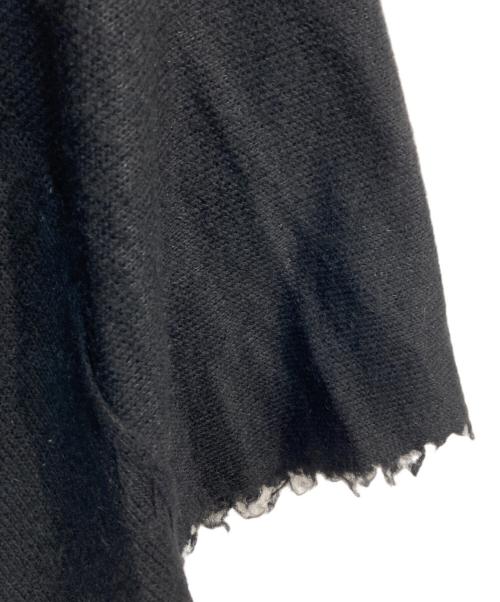 Y's（ワイズ）Y's (ワイズ) 変形モヘヤ混アシメポンチョ　17AW　YK-T87-168 ブラック サイズ:2の古着・服飾アイテム