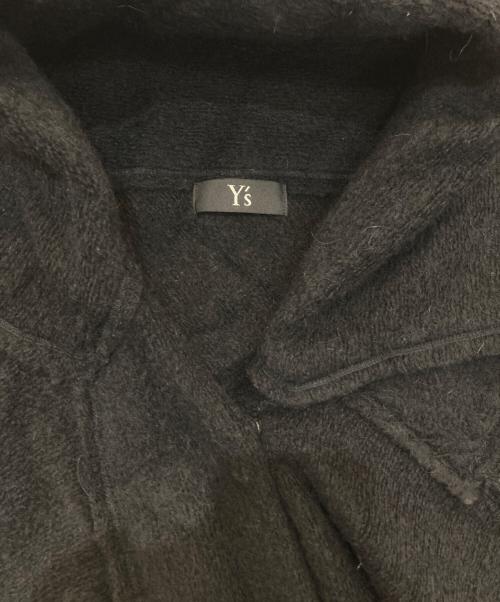 Y's（ワイズ）Y's (ワイズ) 変形モヘヤ混アシメポンチョ　17AW　YK-T87-168 ブラック サイズ:2の古着・服飾アイテム