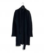 Y'sワイズ）の古着「ストール付きロングカーディガン　MX-K02-167」｜ブラック