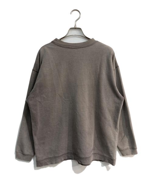 stussy（ステューシー）stussy (ステューシー) クルーネックスウェット　紺タグ 90‘s グレー サイズ:Mの古着・服飾アイテム