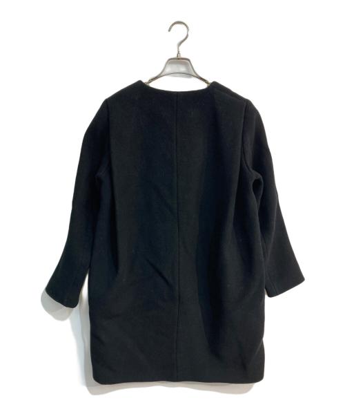 ENFOLD（エンフォルド）ENFOLD (エンフォルド) ウールノーカラーコート　3007A130-1190 ブラック サイズ:36の古着・服飾アイテム