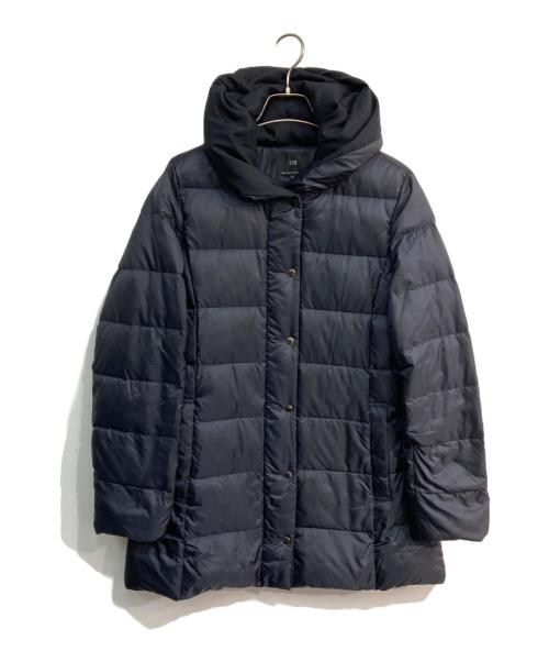 23区（ニジュウサンク）23区 (ニジュウサンク) シレータフタ フーデッドダウン コート ネイビー サイズ:38の古着・服飾アイテム